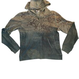 Harley-Davidson ombré thermal Graphic Hoodie